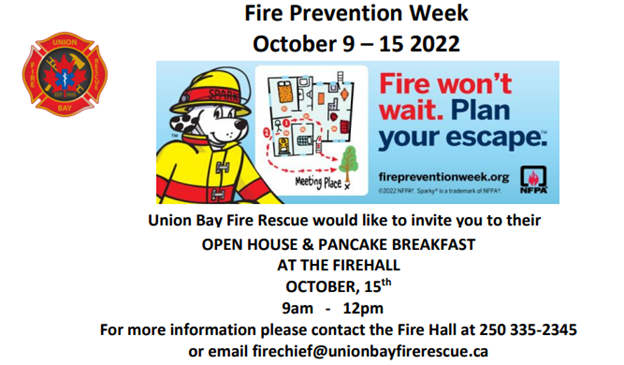 Fire Prevention Week October 9-15, 2022